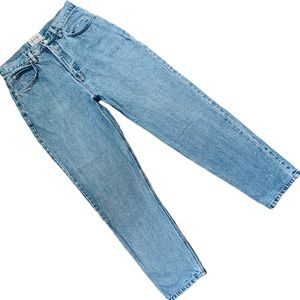 High Rise Mom Jeans , Classic Fit Vintage Mom Jeans , Classic Blue Denim Jeans